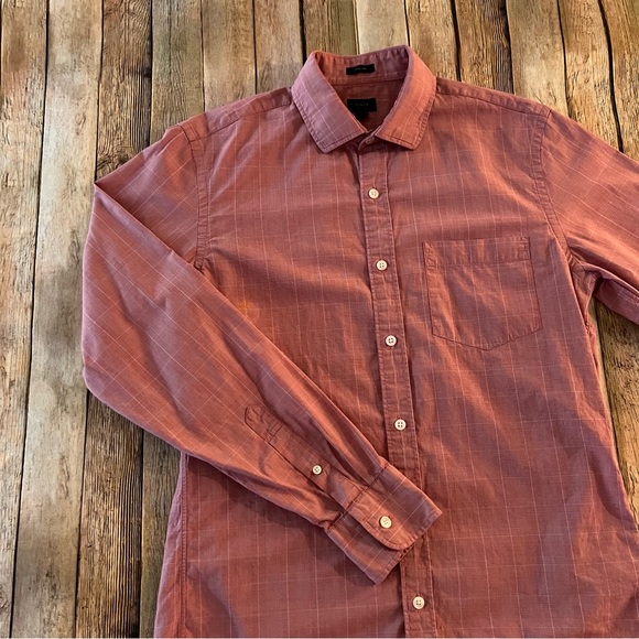 J. Crew mens long sleeve 100% cotton button down shirt | size medium - Picture 2 of 11